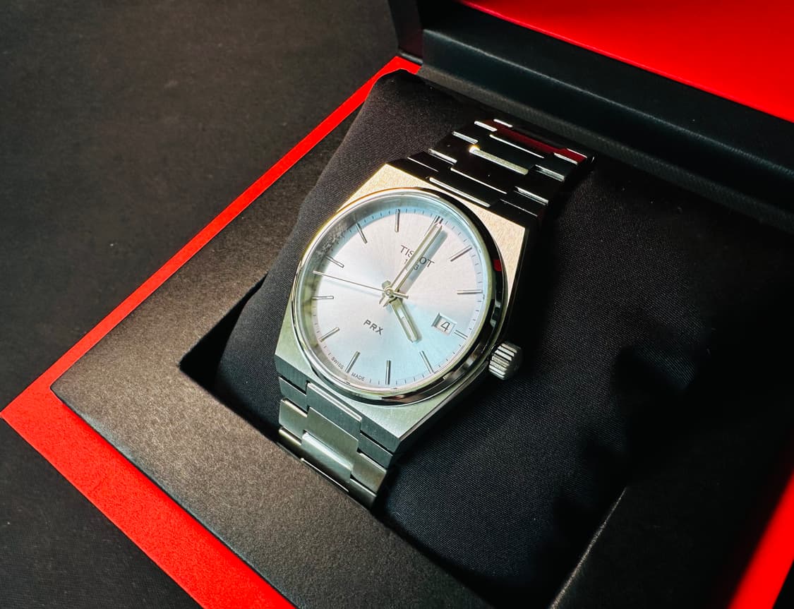 티쏘 PRX 35mm 아이스블루 쿼츠 시계 판매 상품이미지3