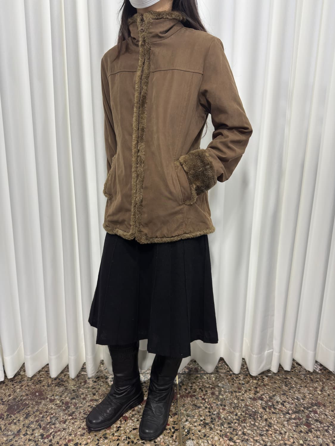 brown fur jacket 상품이미지4