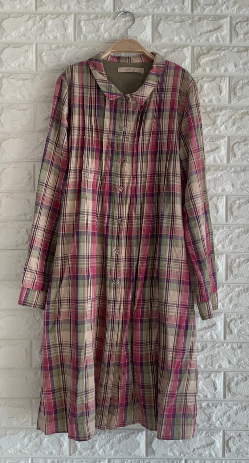 레이어드 체크 원피스 상품이미지2