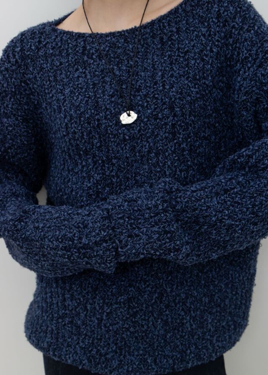 GBH BOATNECK LOOSE FIT KNIT / NAVY 니트 상품이미지4