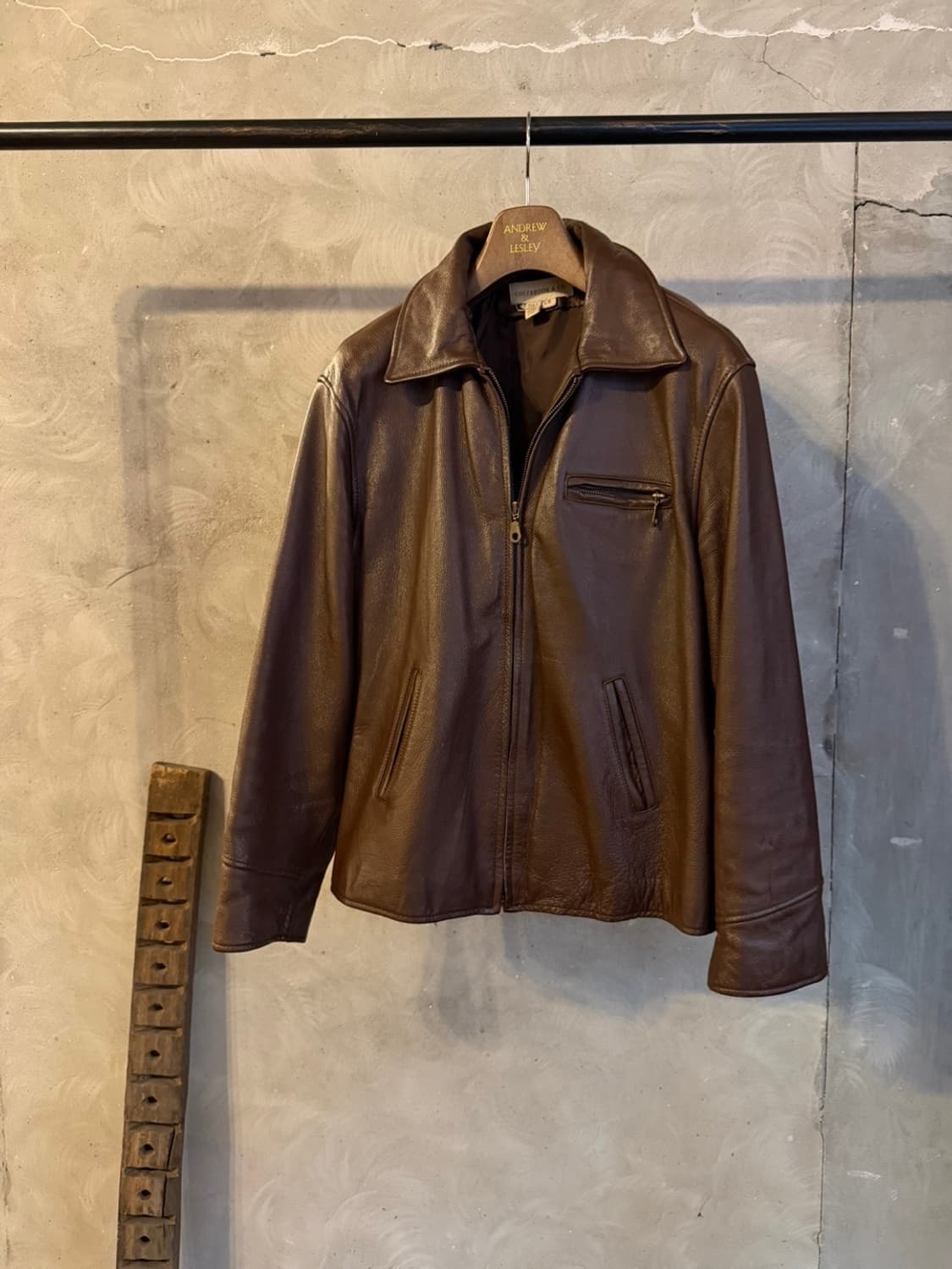 COLEBROOK&CO 그레인레더 싱글라이더 자켓 남성100 상품이미지1