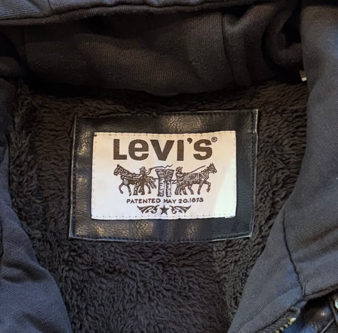 리바이스 후드 레더 바이커 자켓 상품이미지8