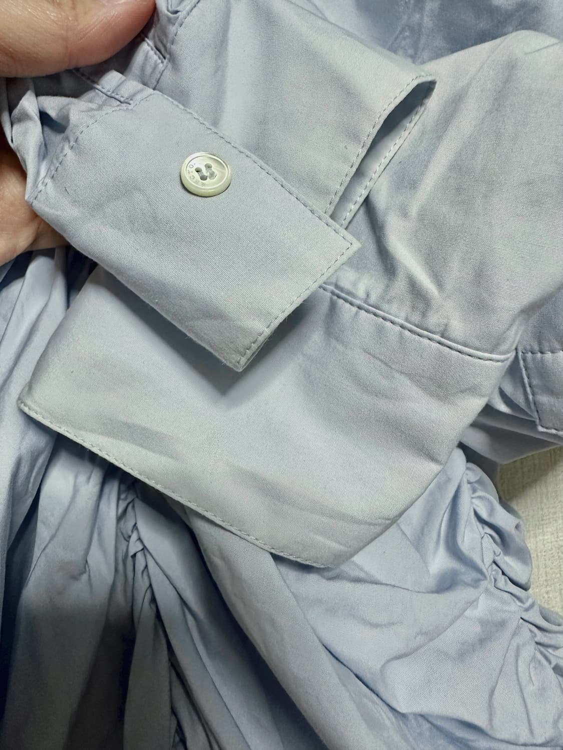 렉토 셔링 셔츠원피스 스카이블루 상품이미지2