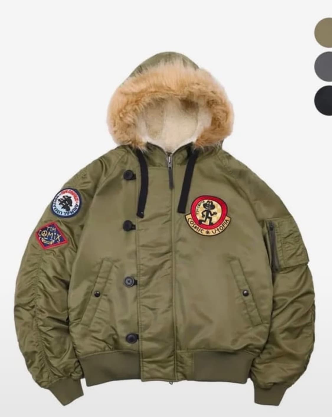 팀코믹스 ma-1 패딩 점퍼 카키 구해요ㅠ 상품이미지1