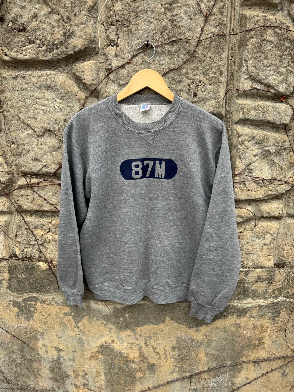 80~90s 러셀 애슬레틱 빈티지 프린팅 스웻 셔츠 맨투맨 그레이 m 상품이미지1