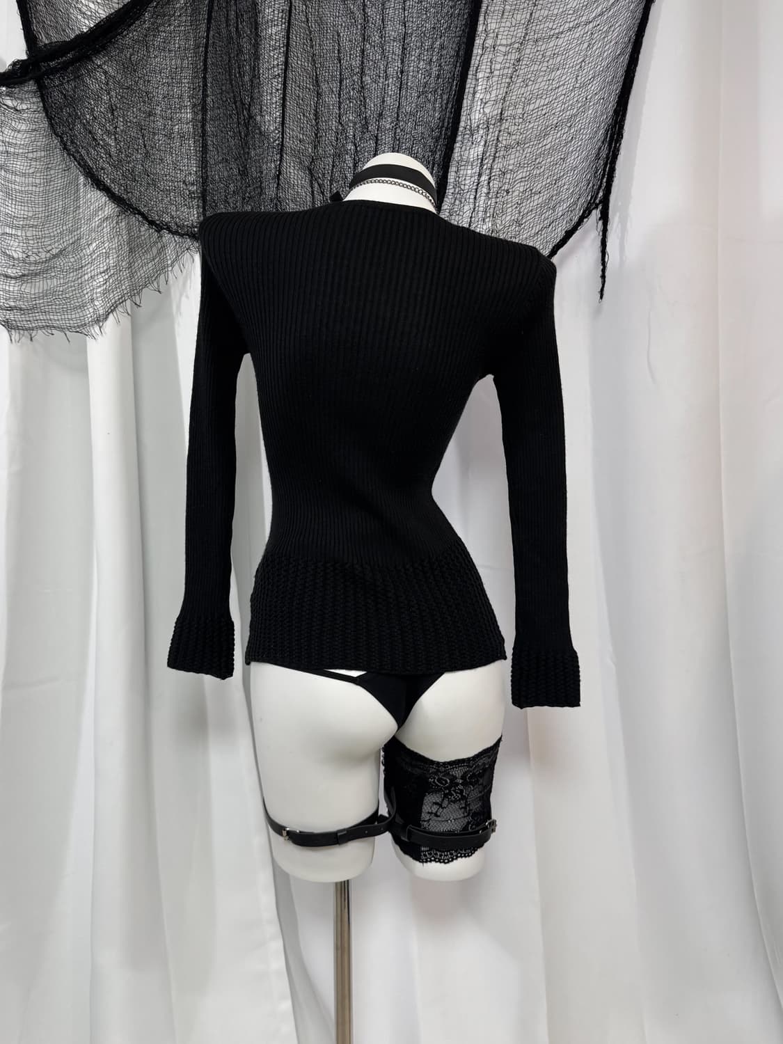black knit t-shirt 상품이미지4