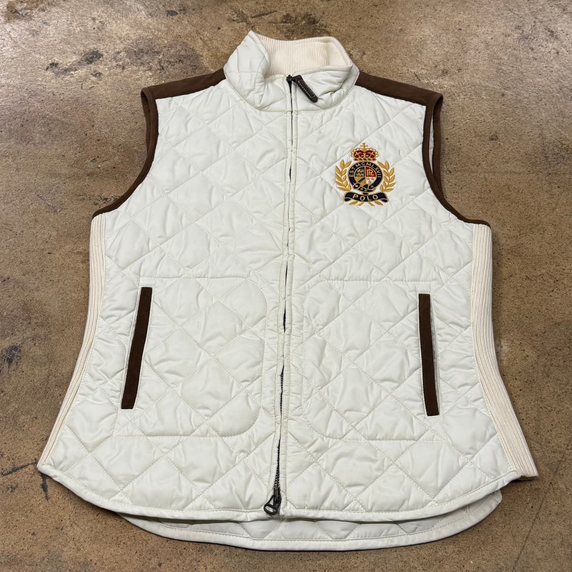 [정품/M] 폴로 랄프로렌 퀼팅 베스트 아이보리 b18 상품이미지2