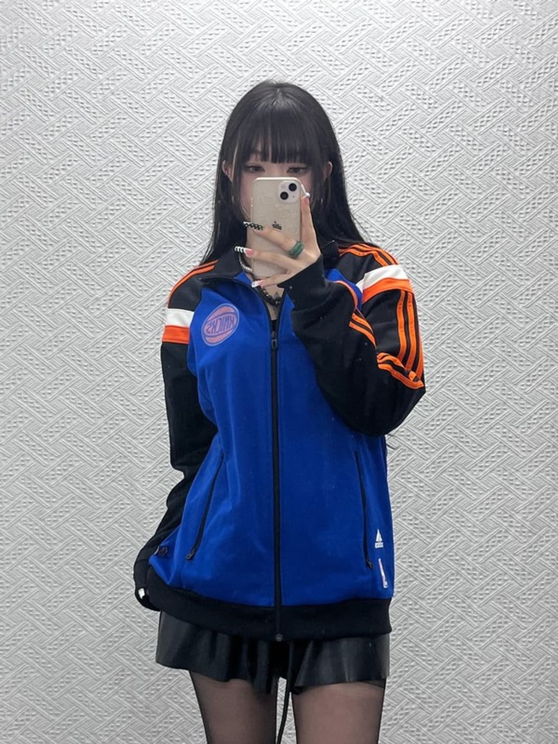 아디다스 NBA 뉴욕닉스 올드스쿨 레트로 져지 집업 105 C10152 상품이미지1