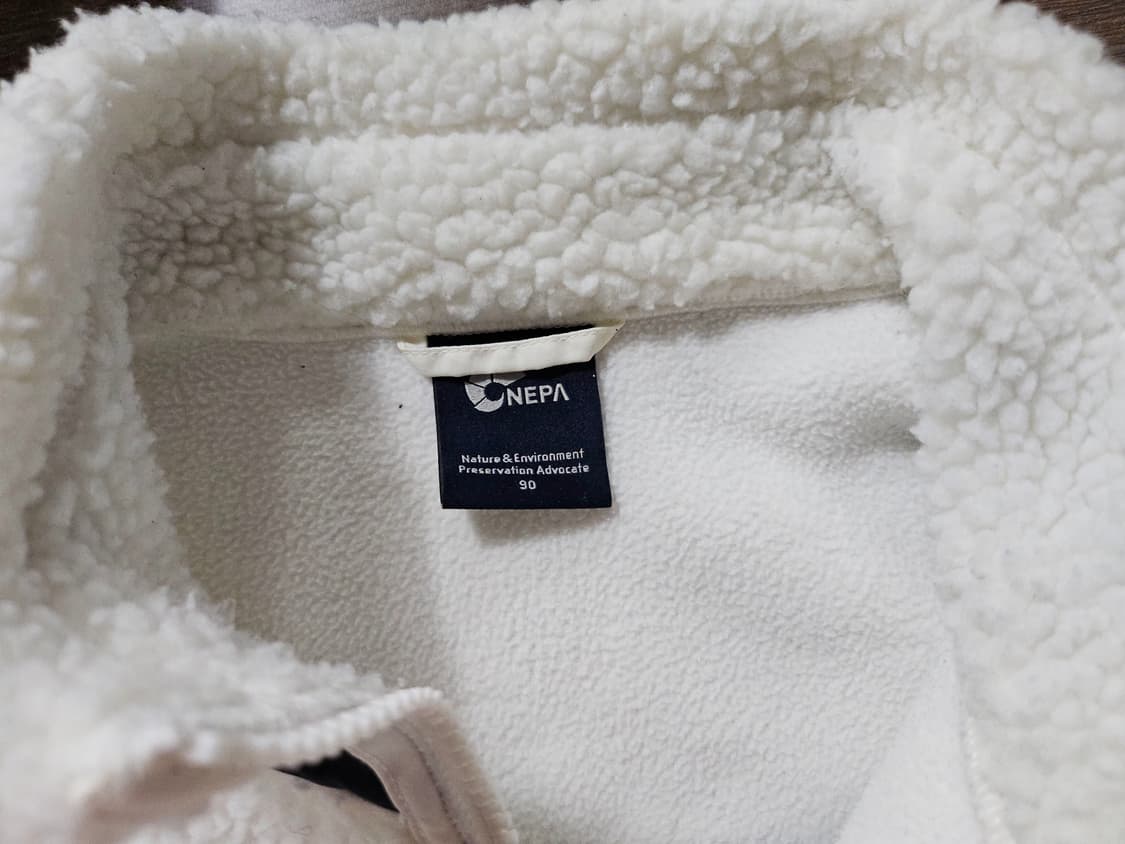 네파 아이보리 뽀글이 플리스 자켓  90  XS 상품이미지3