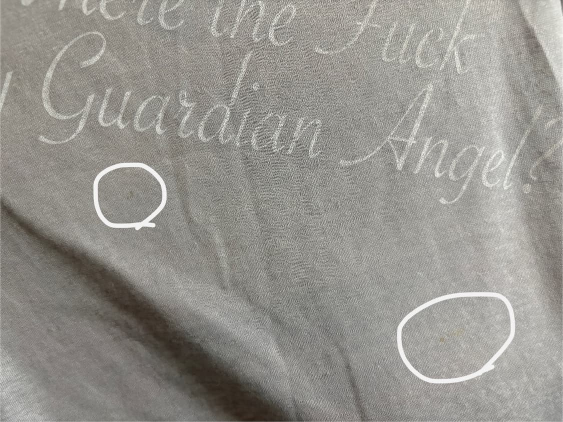 윈터 착용 Missing Angel Linen Like Tee Gray 상품이미지7