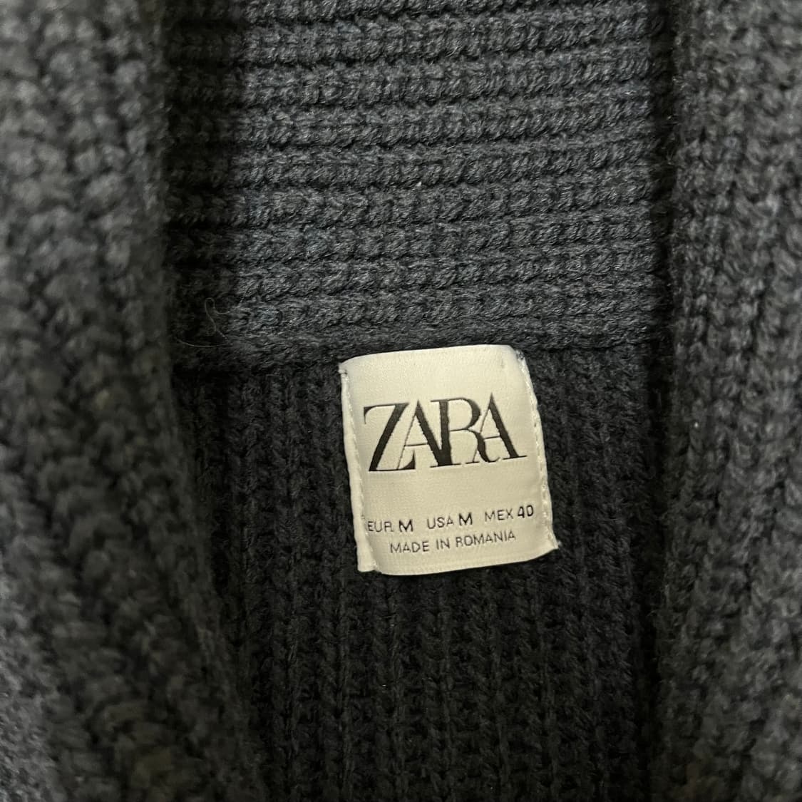 자라 ZARA 숄카라 니트 스웨터 블랙 M(95) 상품이미지3
