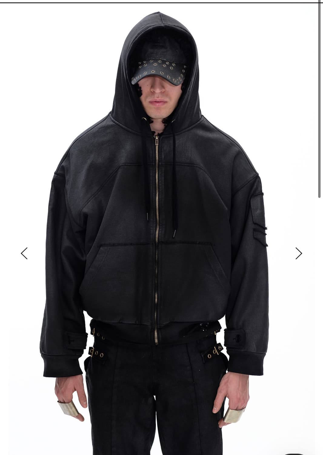 Pln 리버시블 퍼 자켓 블랙 상품이미지1