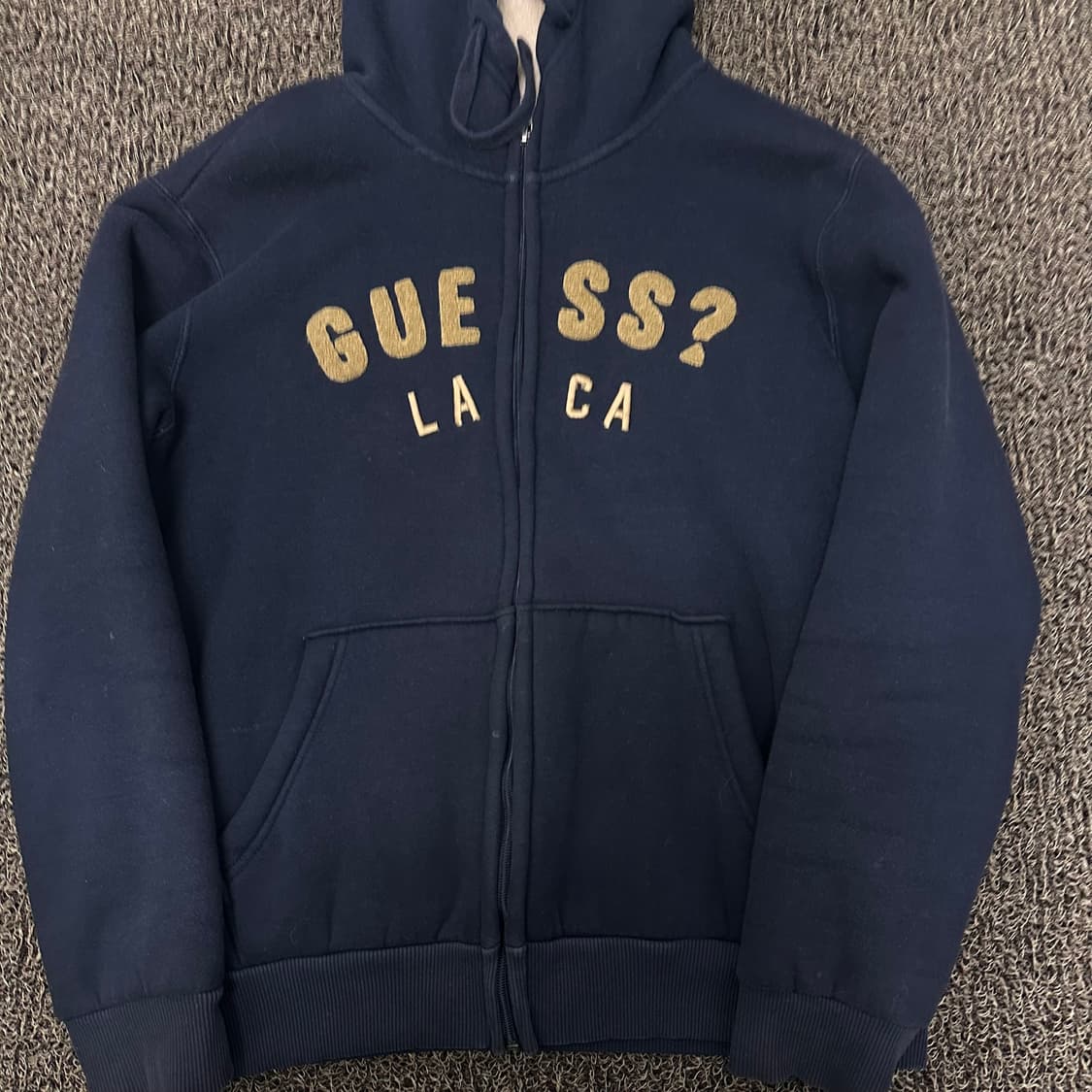 GUESS 게스 털 후리스 후드집업 네이비 95(M) 상품이미지2