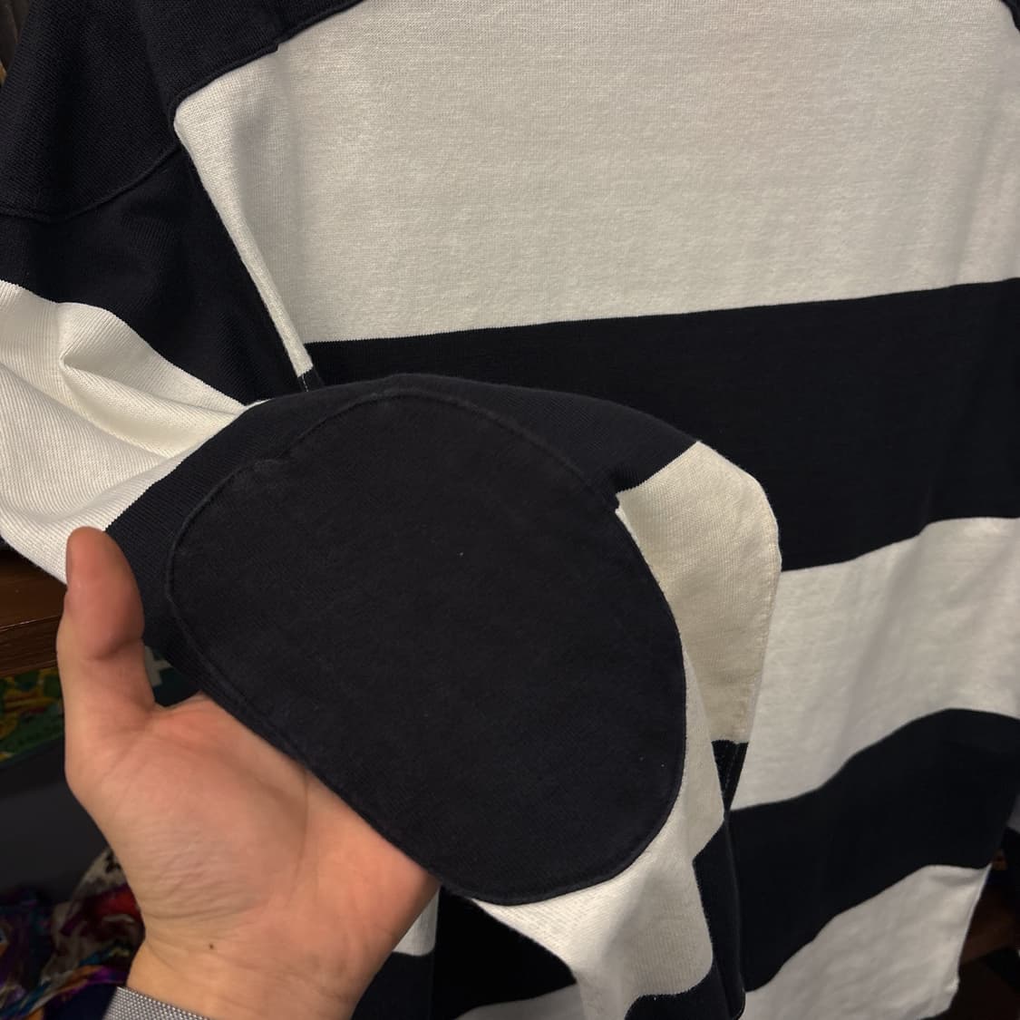 90s 폴로 랄프로렌 스트라이프 럭비티 셔츠 월계수 로고 프레피 N321 상품이미지6