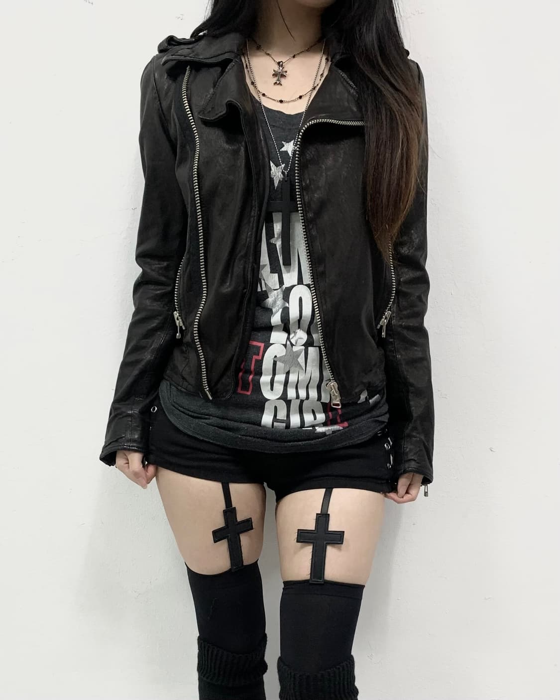 락시크 펑크 양가죽 레더자켓 상품이미지2