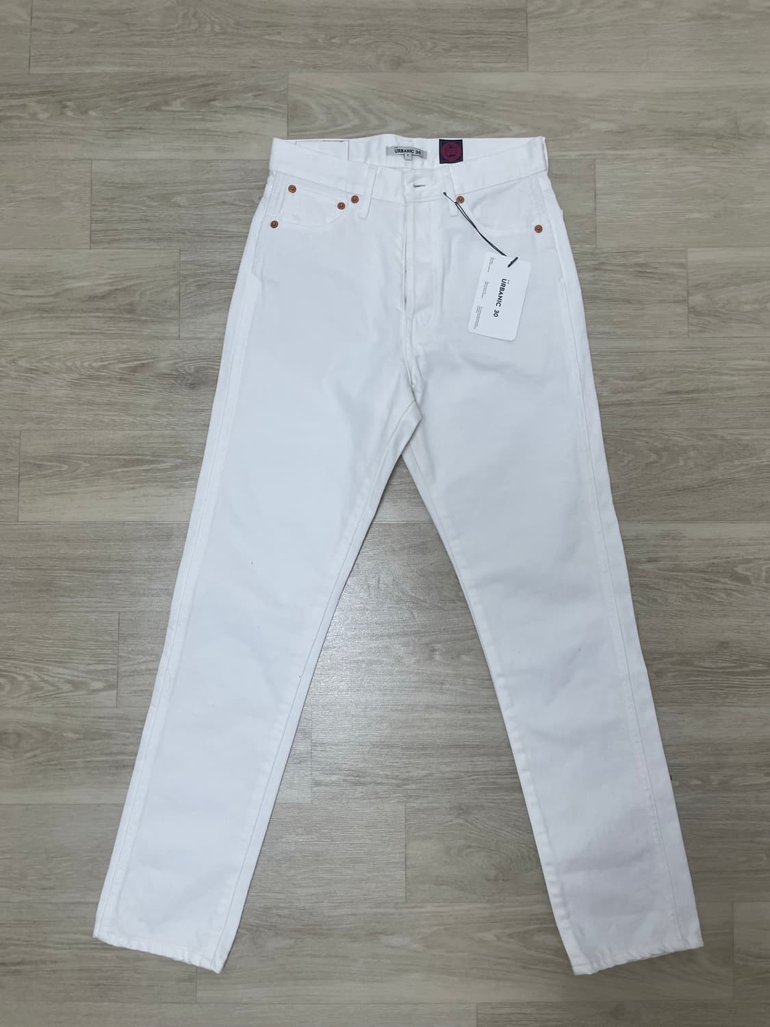 얼바닉30 오카야마 화이트 데님팬츠 새상품 상품이미지1