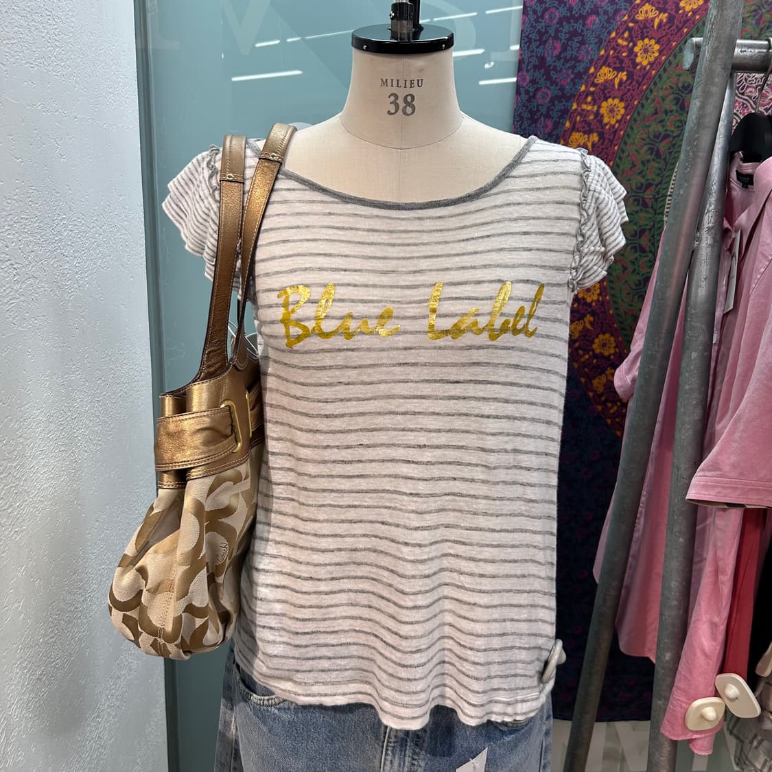 Burberry Stripe Shirring T-shirts 상품이미지2