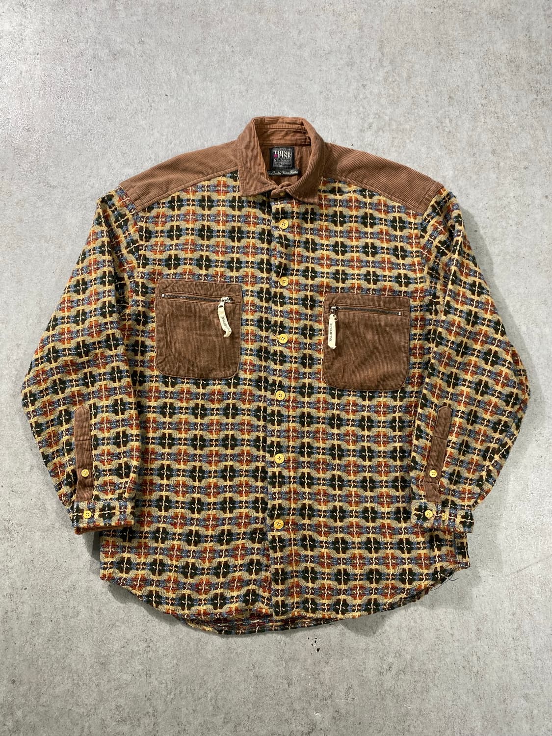 [L] 90s Think Pink 이태리 메이드 에스닉 셔츠 상품이미지1