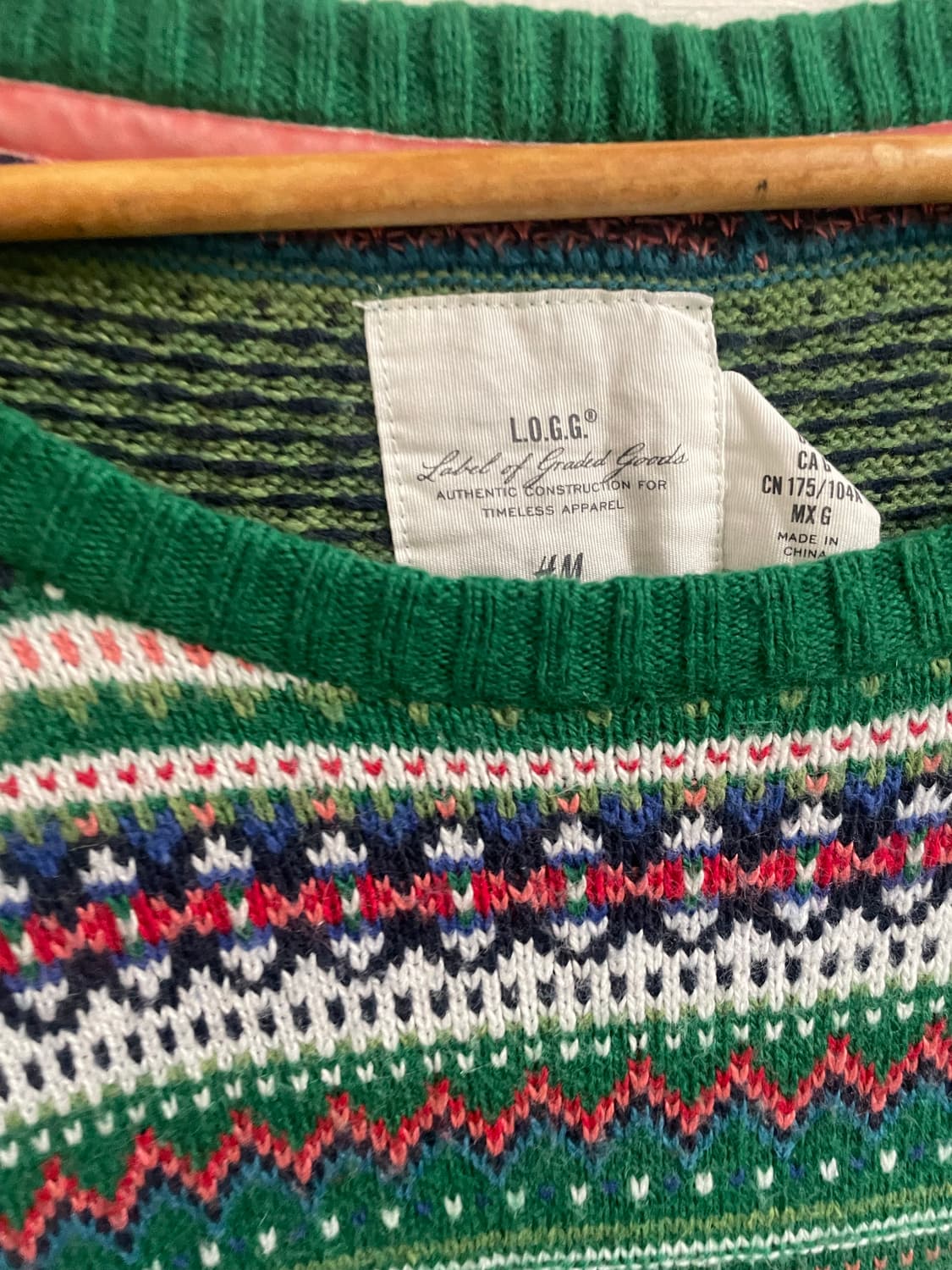 H&M 상위 L.O.G.G.라인 페어아일니트 상품이미지7