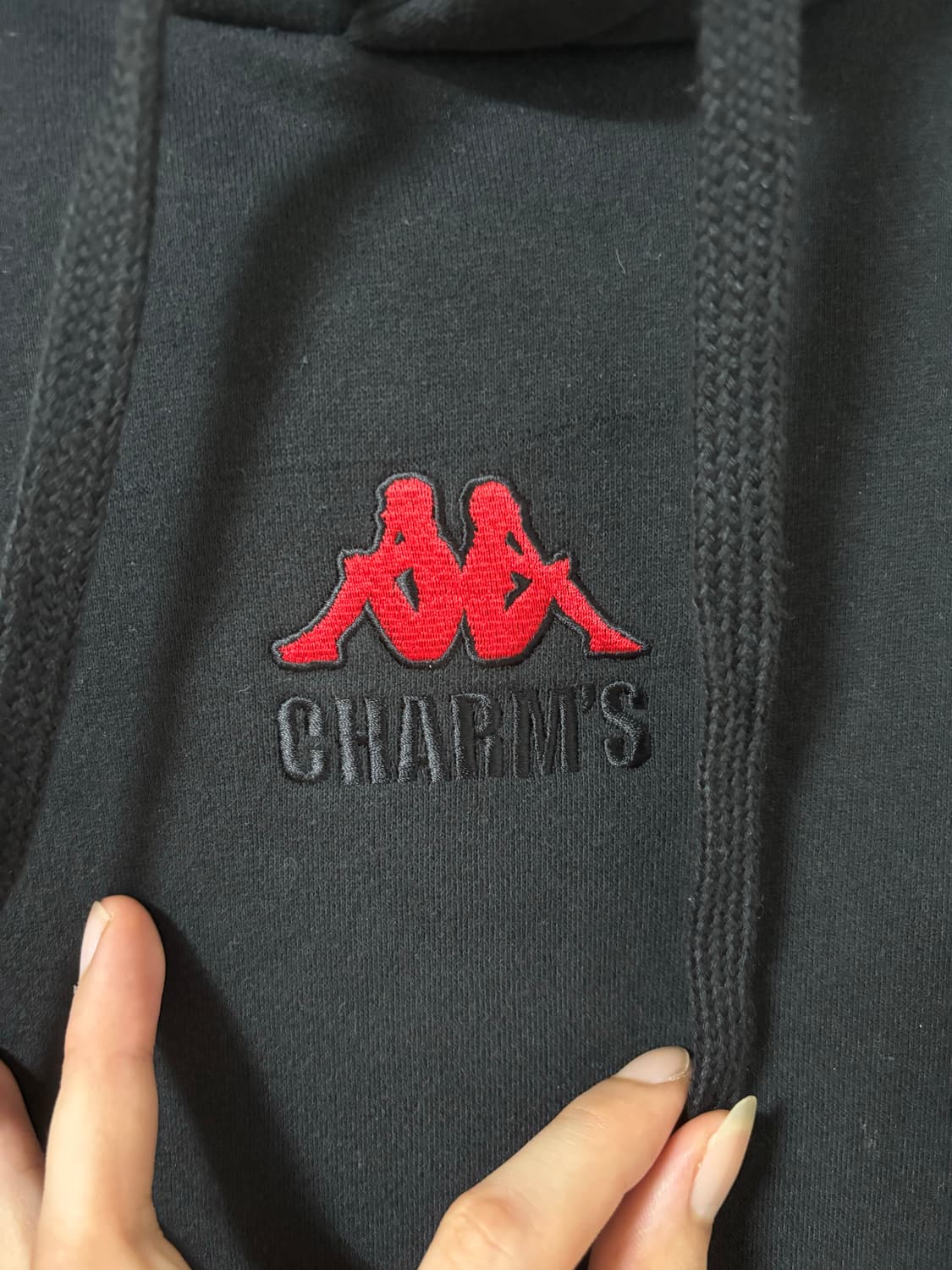 카파x 참스 블랙 후드티 상품이미지2