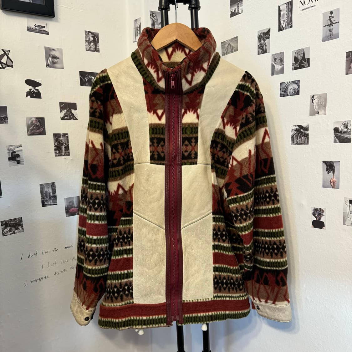 뉴질랜드 빈티지 램스킨 나바호 집업 자켓 상품이미지1