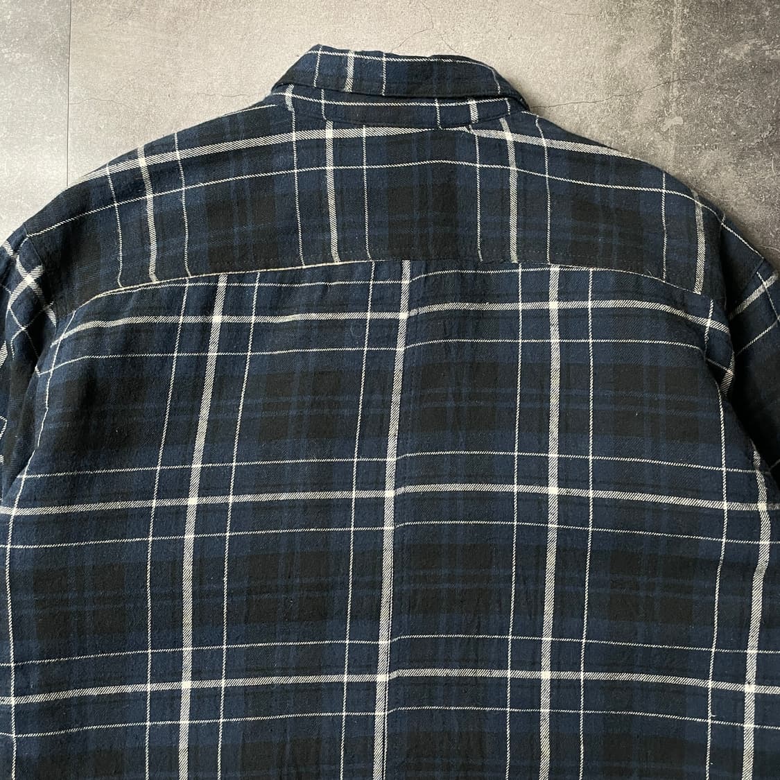 BASIC EDITIONS 빈티지 네이비 체크 퀄팅 셔츠자켓 A00452 상품이미지7