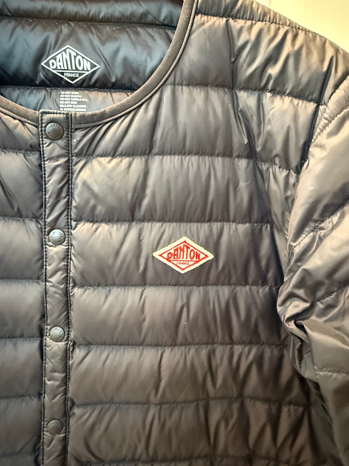 단톤 이너 다운 크루넥 경량패딩 자켓 42 블랙 상품이미지3