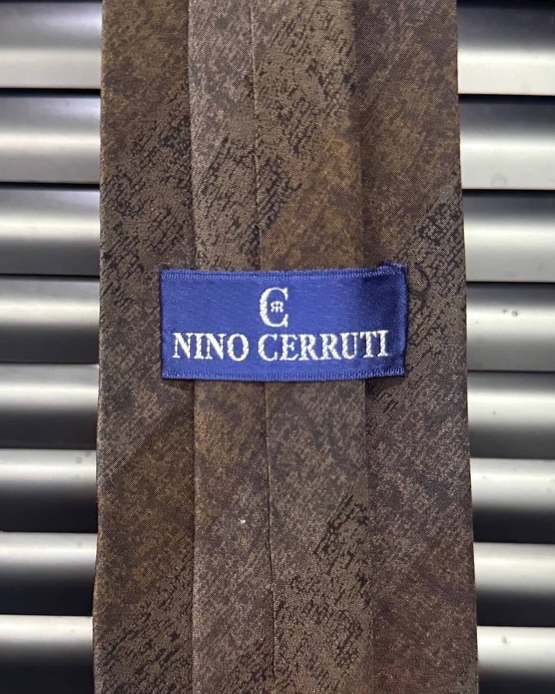 NINO CERRUTI 세루티 브라운 갈색 스트라이프 이태리 실크 넥타이 상품이미지6