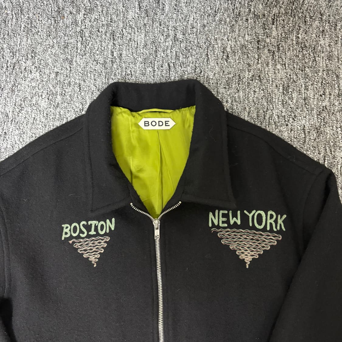 Bode embroidered wool-blend jacket 상품이미지7