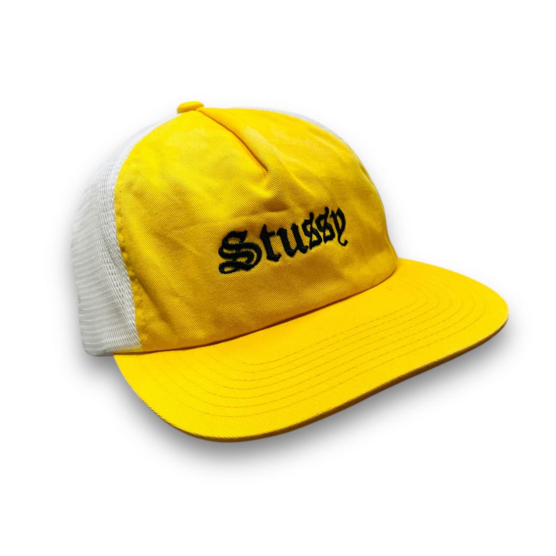 스투시 OE 올드 잉글리시 로고 옐로우 트러커 캡 상품이미지5