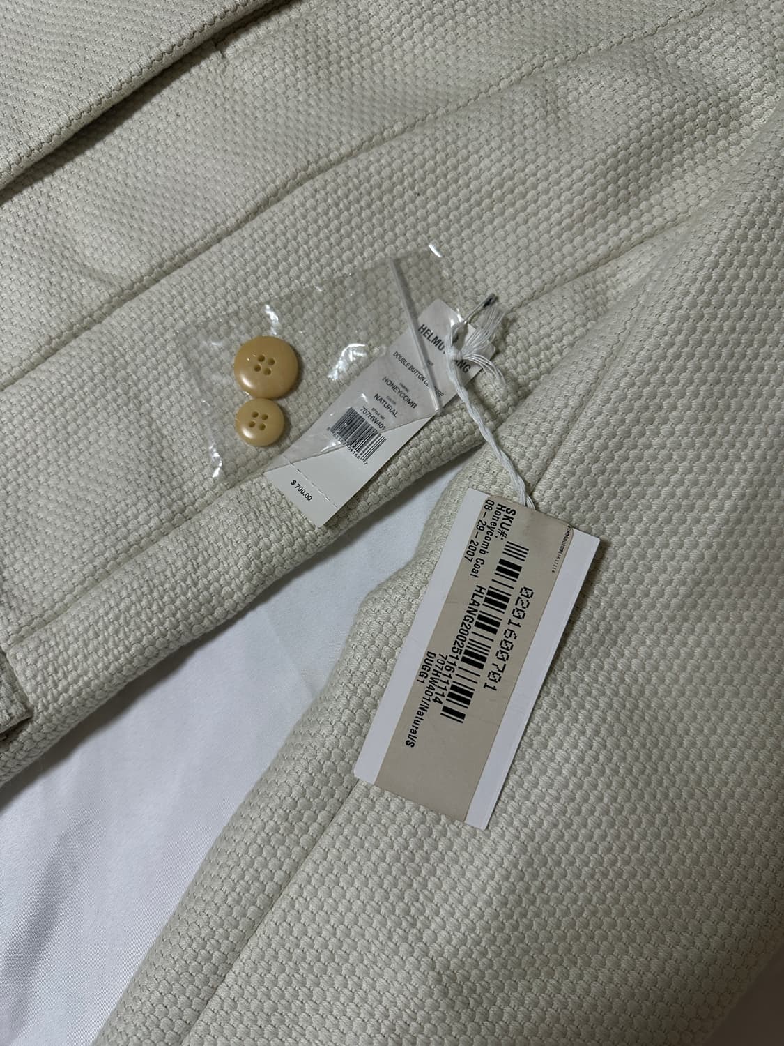 Helmut Lang 00s archive honeycomb Coat 상품이미지7