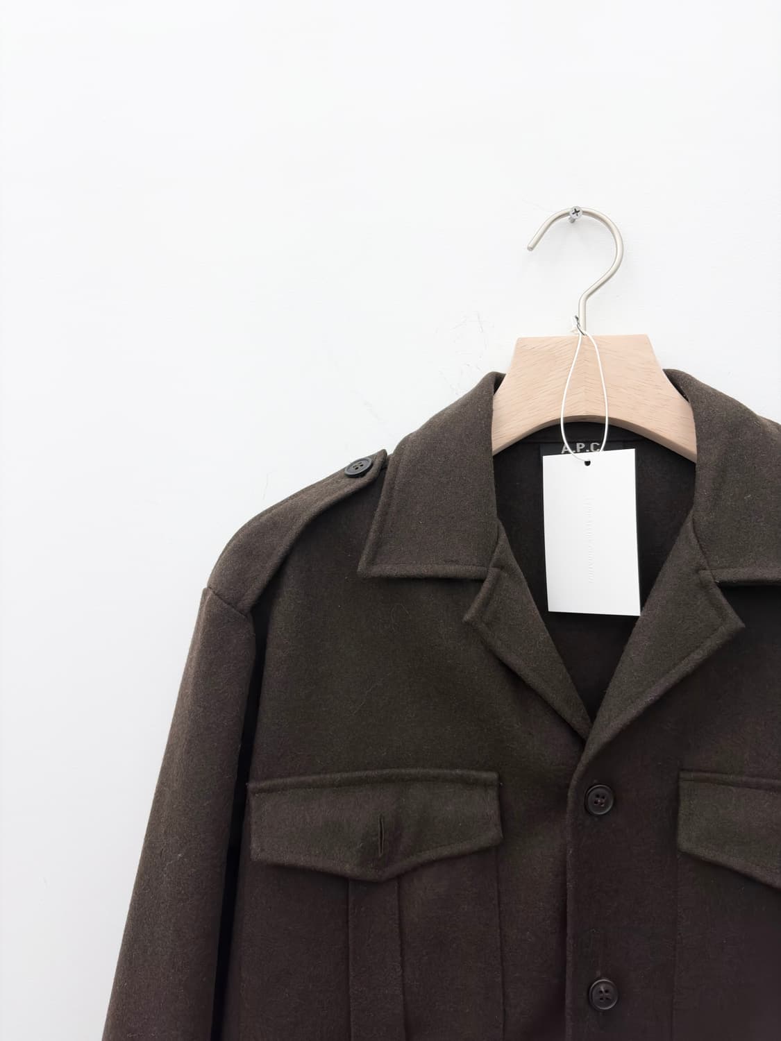 BROWN WOOL MILITARY SHIRT JACKET 상품이미지2