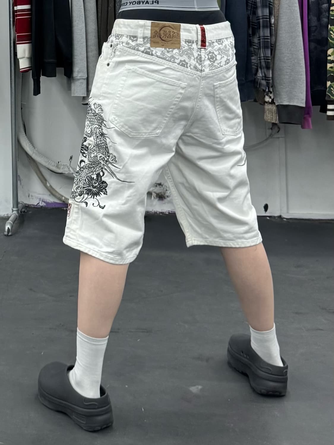 카라쿠리 타마시 오리엔탈 데님 반바지 상품이미지4