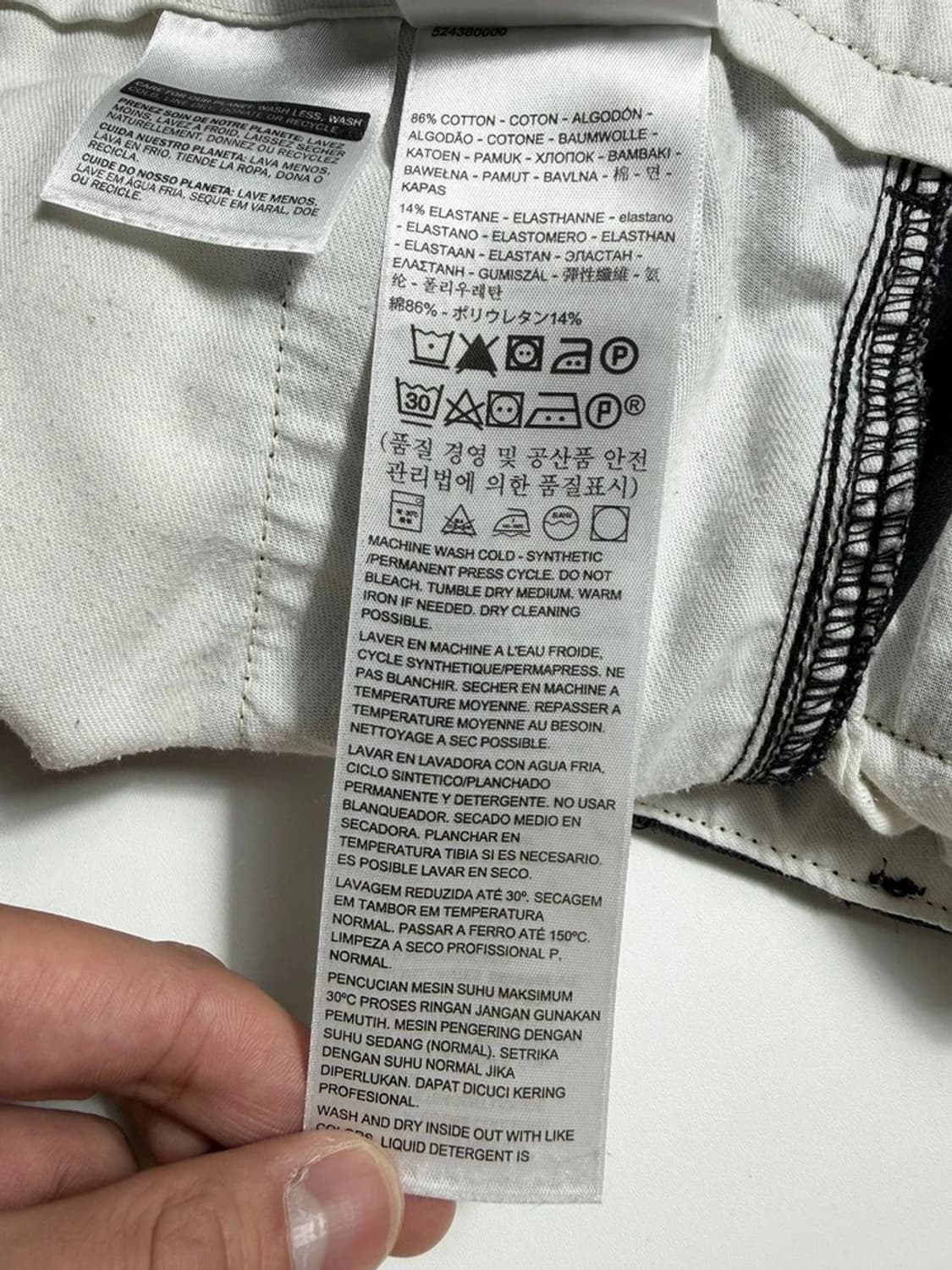 리바이스 00's 블랙 데님 반바지 R1670 상품이미지9