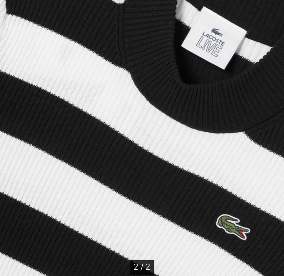 라코스테 스트라이프 긴팔 니트 티셔츠 상품이미지2