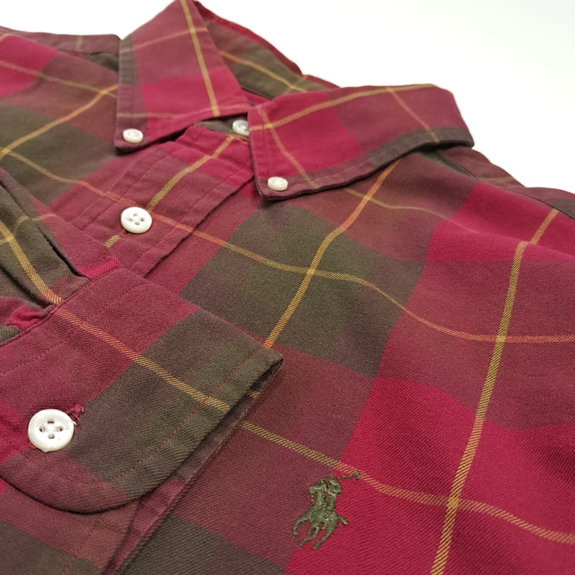 CK094 L 폴로 00s 버튼다운 클래식 체크 셔츠 남방 상품이미지4