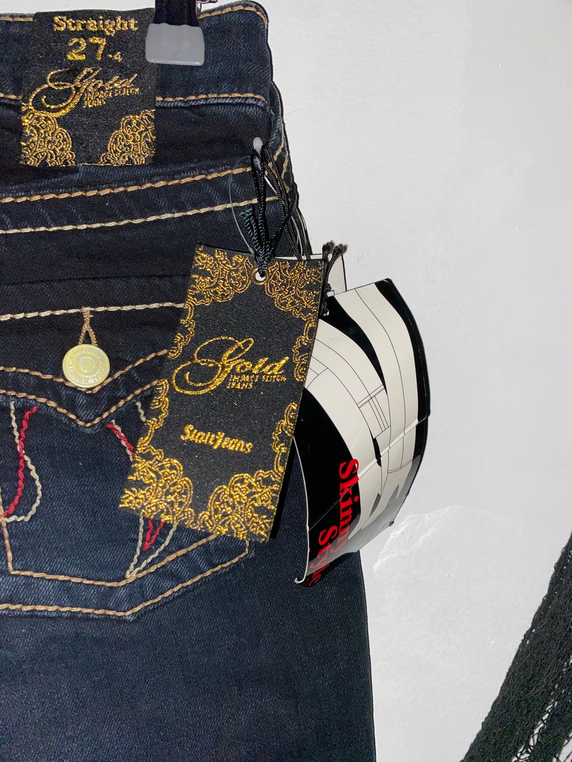 ꒰ঌ y2k 갸루 골드 데님 팬츠 ໒꒱ 상품이미지6