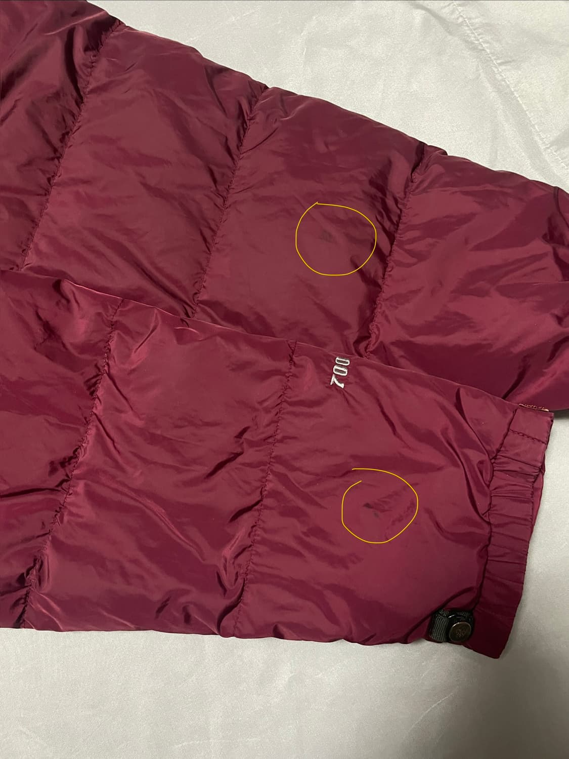 노스페이스 700 버건디 경량패딩 XL 105 상품이미지5