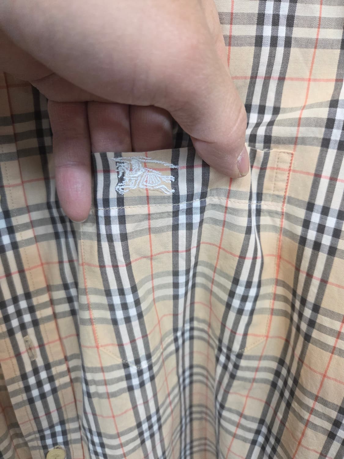 버버리 올드스쿨 빈티지 노바체크 셔츠반팔 xl 상품이미지4