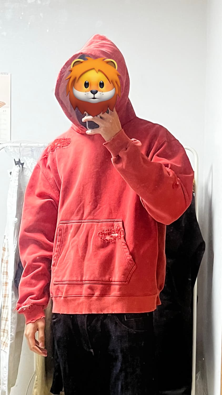 빈티지 주황색 후디 상품이미지4