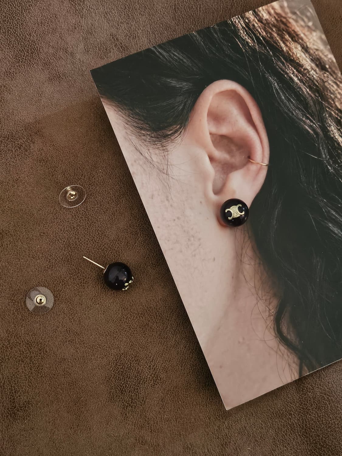 셀린느 정품 빈티지 업사이클링 귀걸이 925실버 상품이미지1