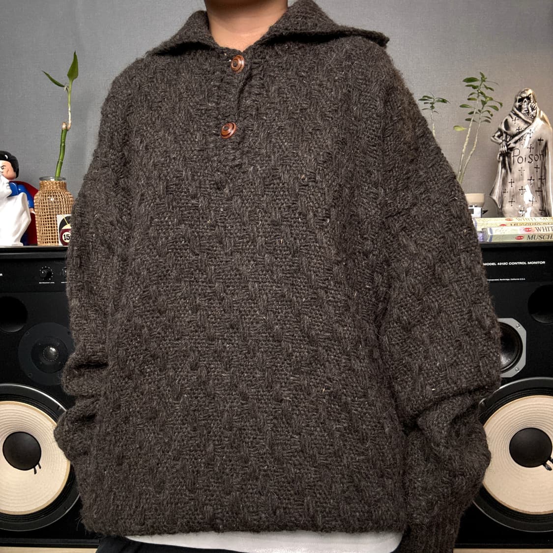 빈티지 버진울100% 알파카스웨터 상품이미지1