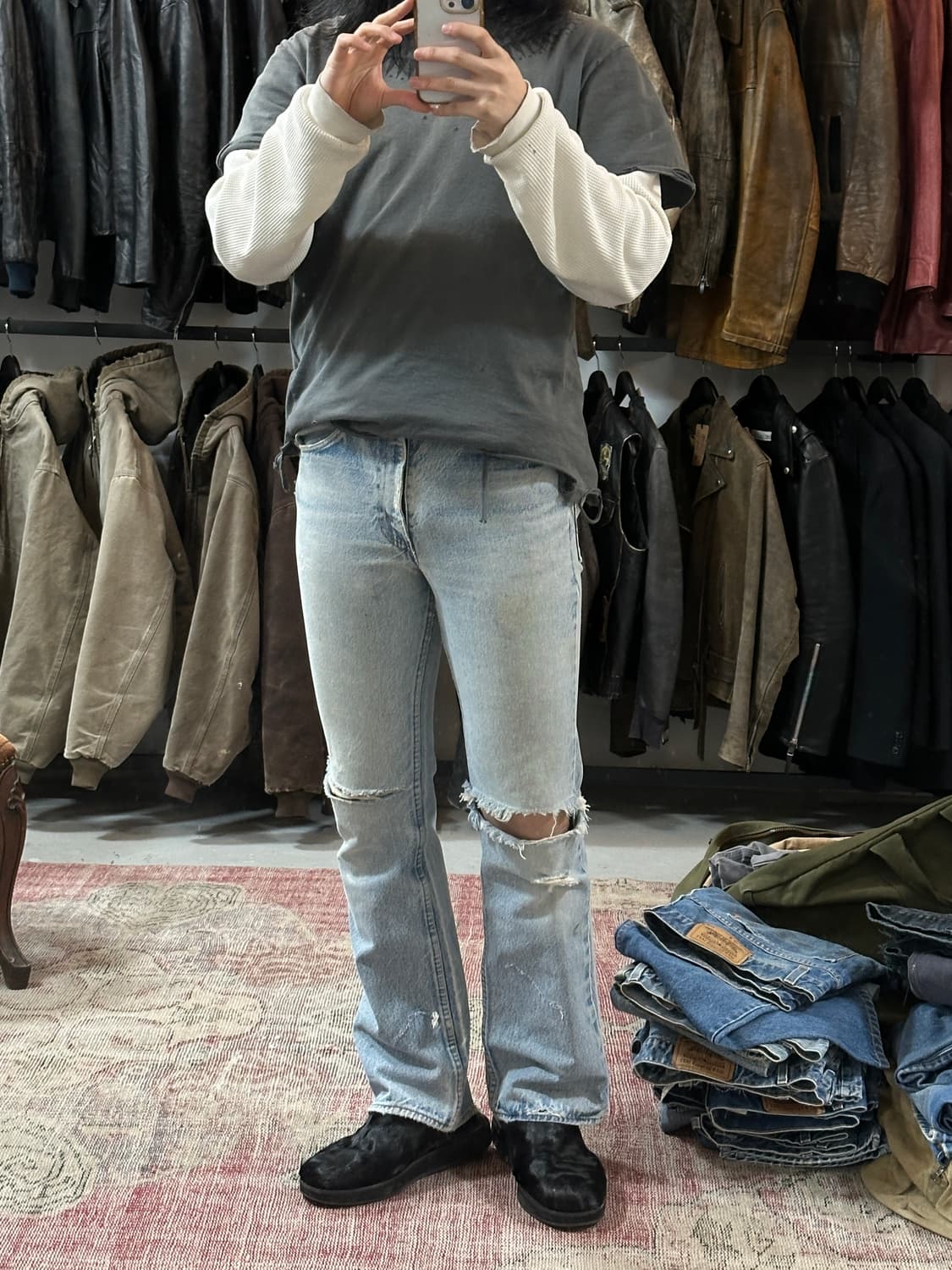 80’s USA Made 빈티지 리바이스 517 오렌지탭 부츠컷 상품이미지2