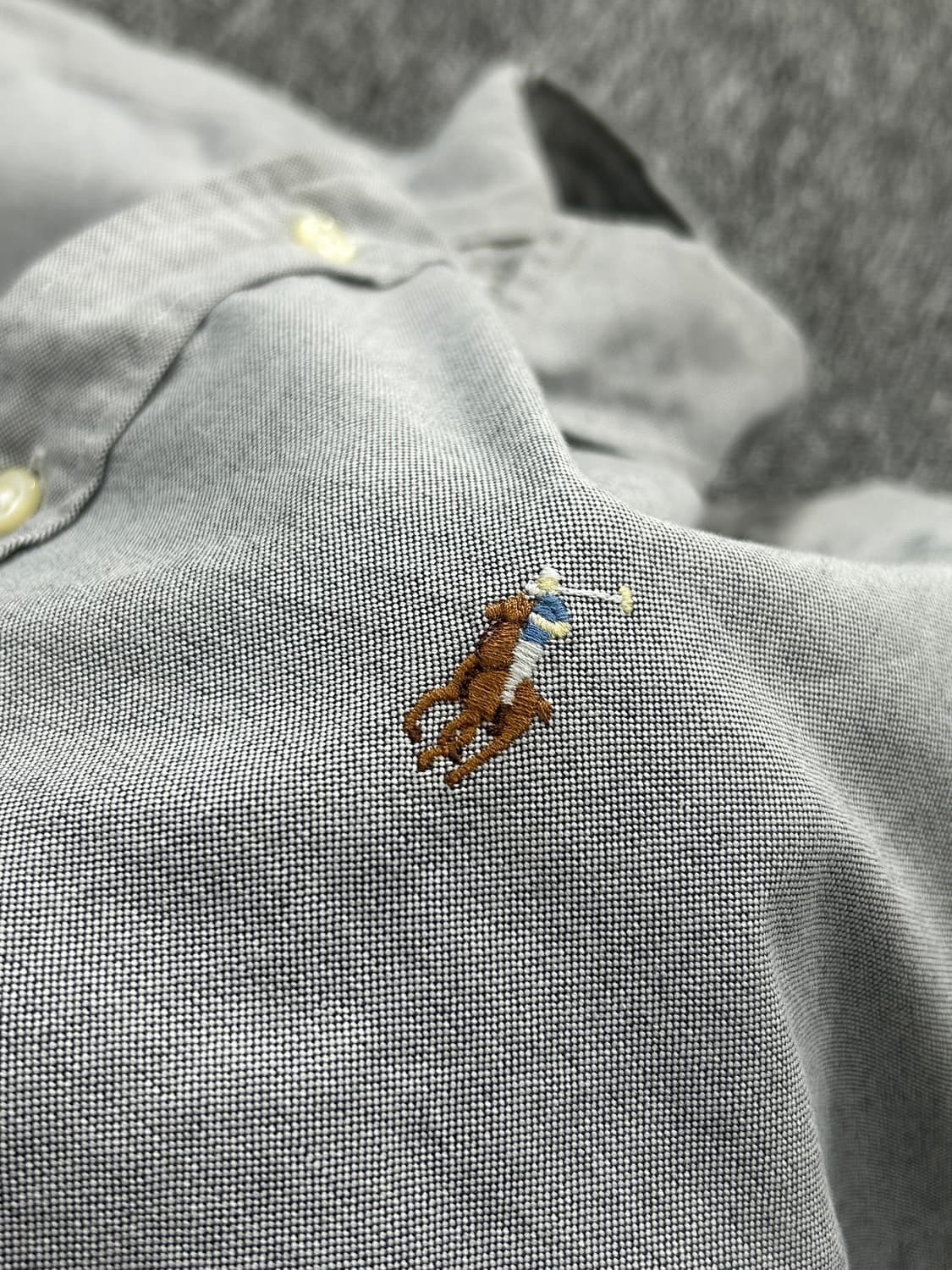 폴로 랄프로렌 그레이 옥스포드 셔츠 XL   상품이미지5