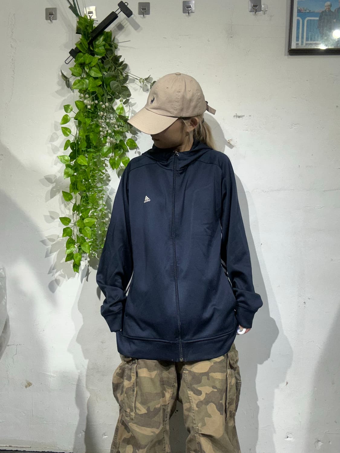 아디다스 네이비 후드 오버핏 트랙탑 져지 XL 상품이미지2