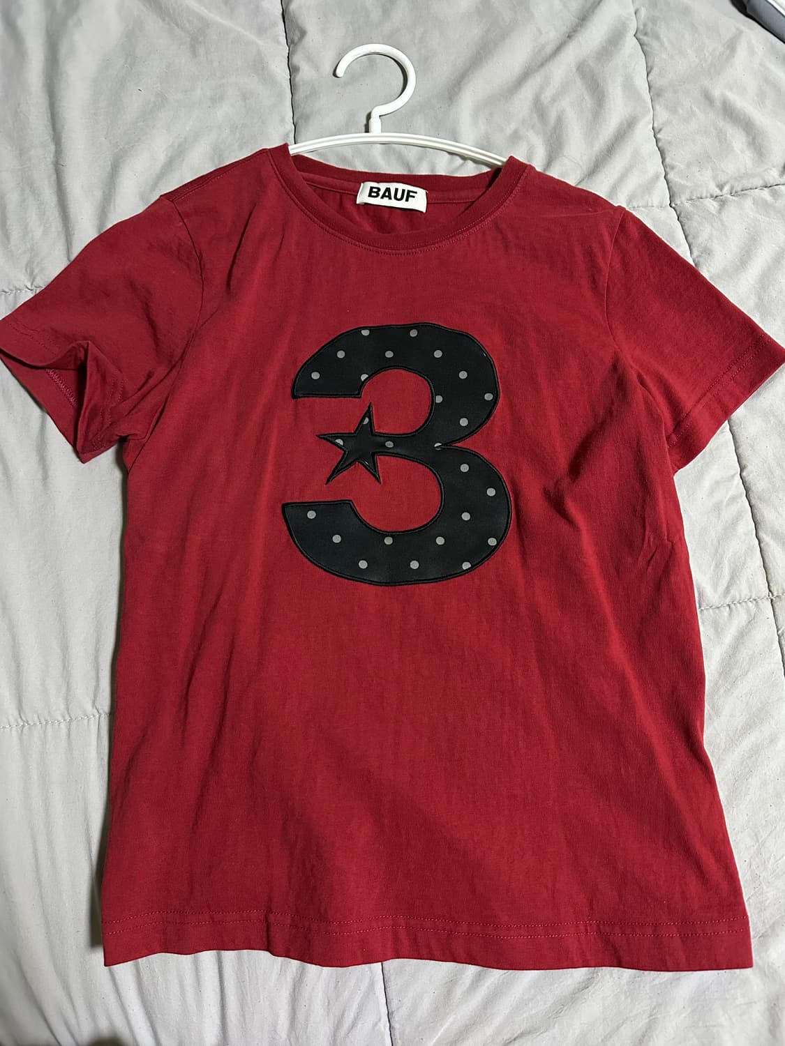 바우프 3 로고 도트 슬림핏 티셔츠 상품이미지2