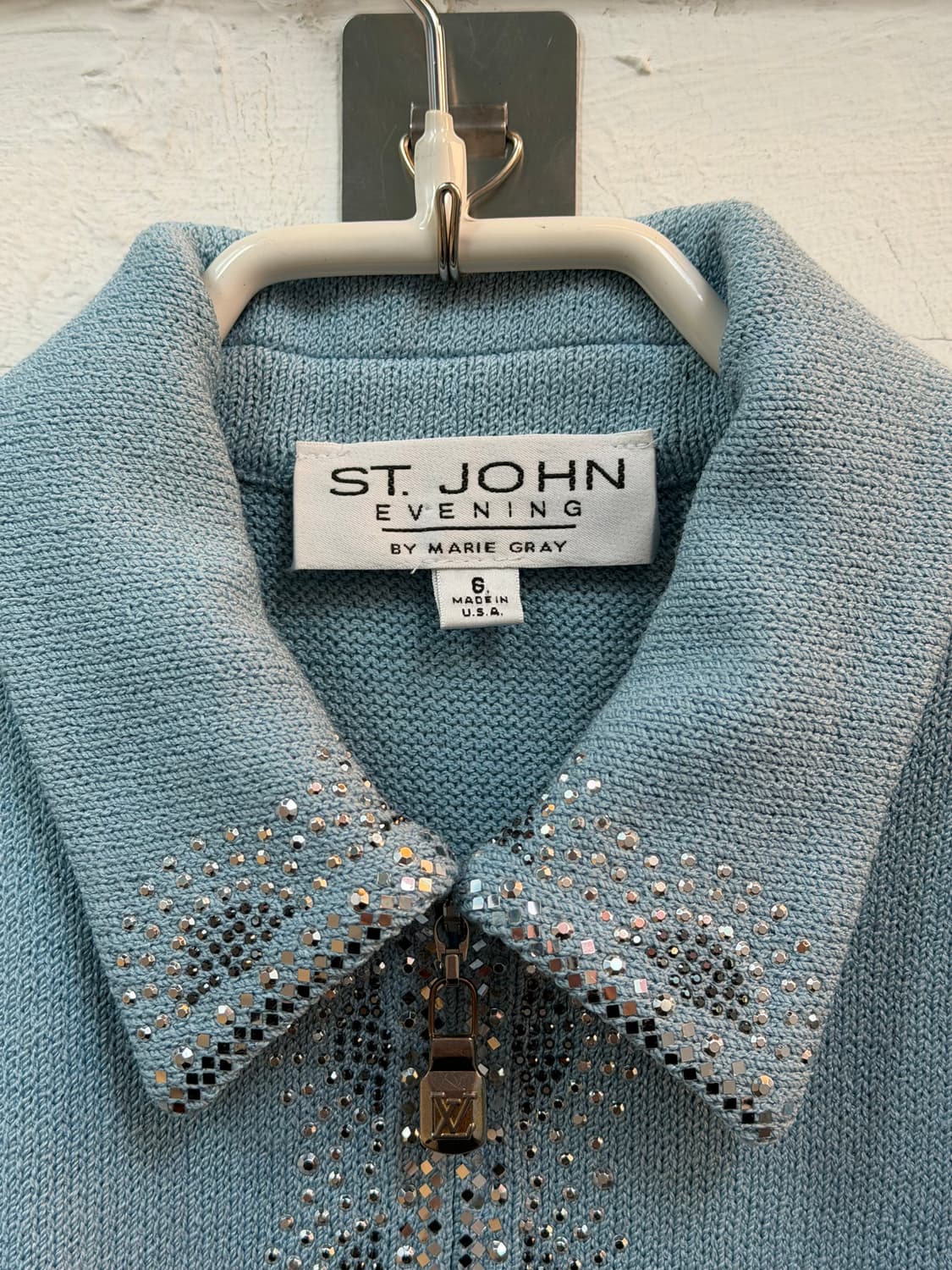 St.John 크리스탈 블루 니트 집업 자켓 6 상품이미지2