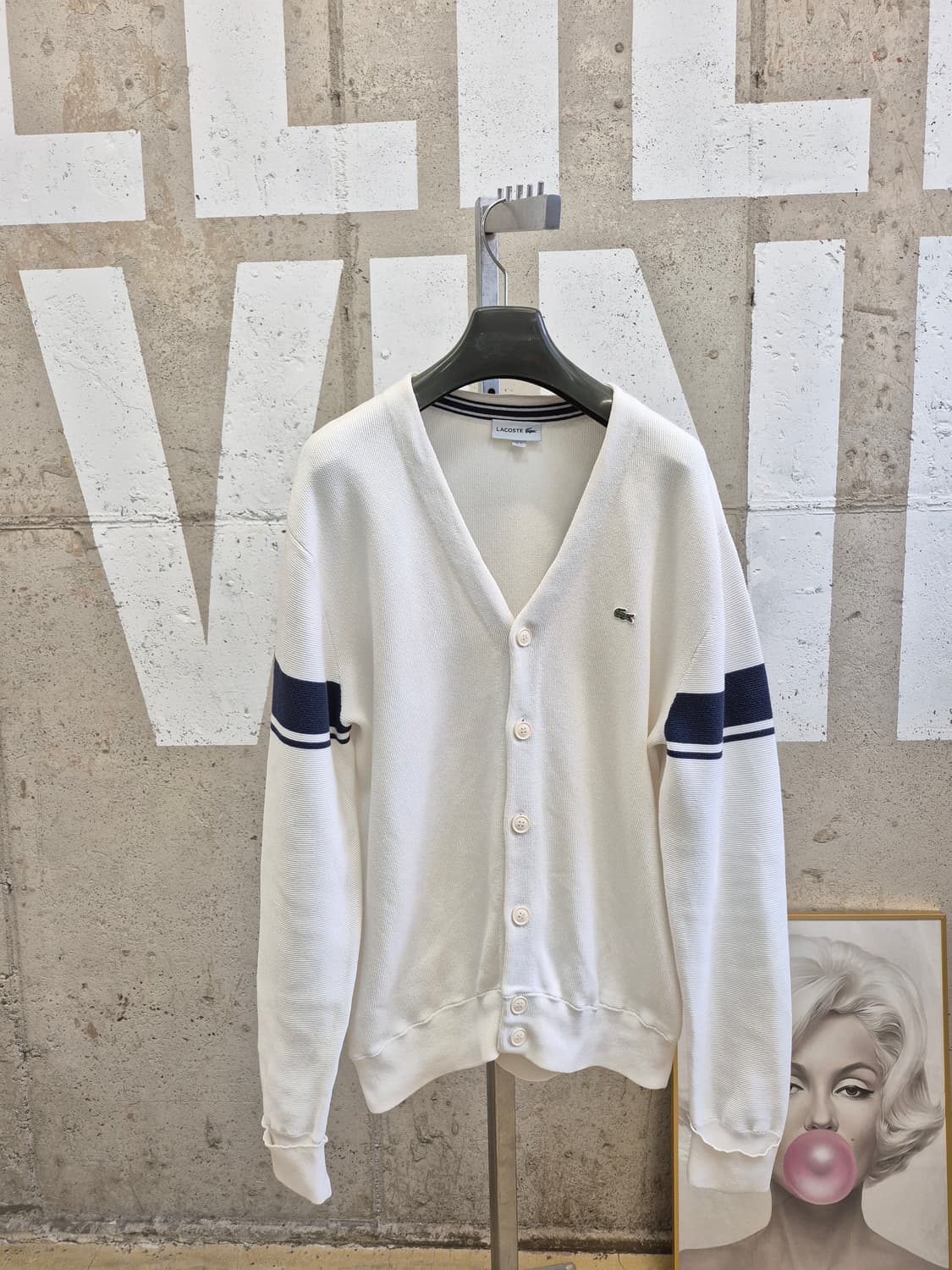 라코스테  소매스트라이  니트 간절기가디건(MTA 상품이미지3