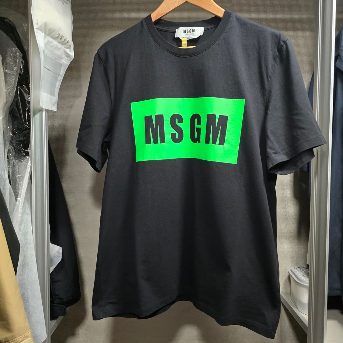 MSGM 형광로고 반팔 M 상품이미지1