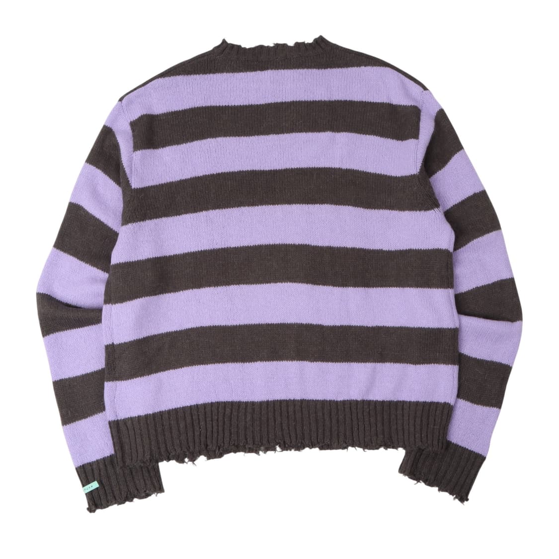인스턴트 펑크 퍼플그린 스트라이프 컷아웃 니트 상품이미지4